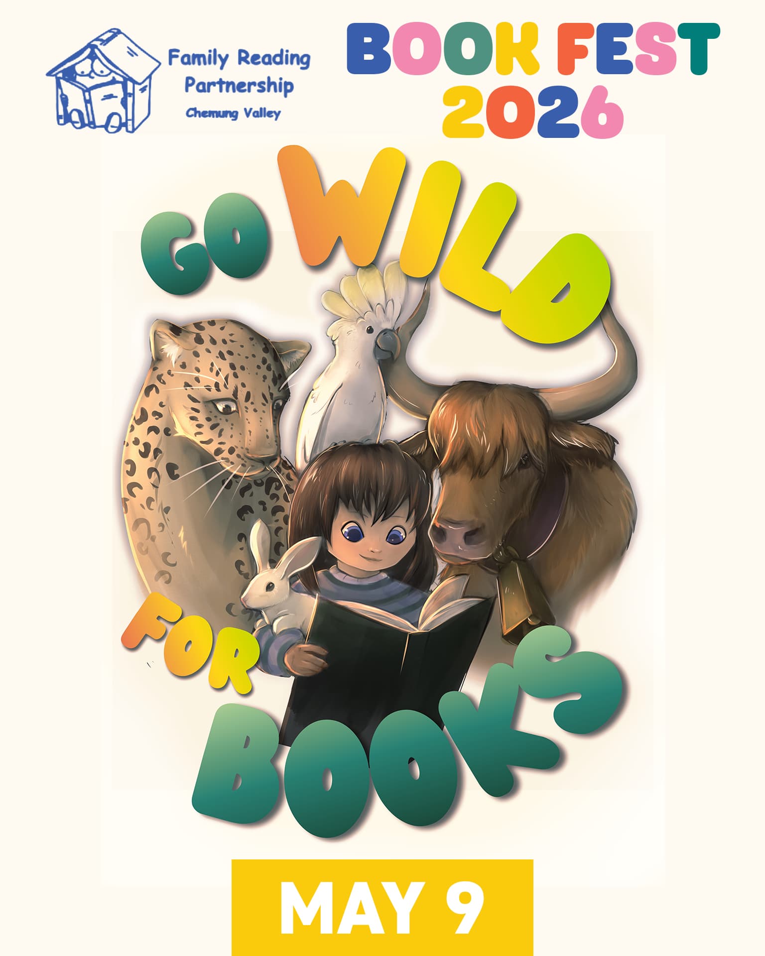 Book Fest family reading event poster