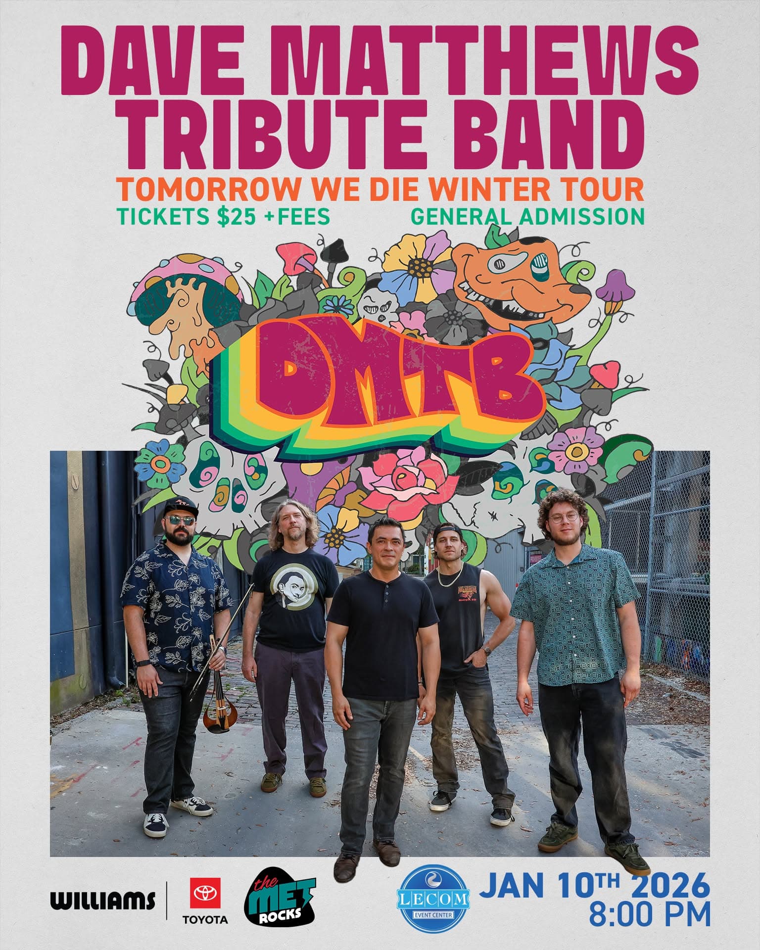 Dave Matthews Tribute Band at LECOM Event Center — event poster