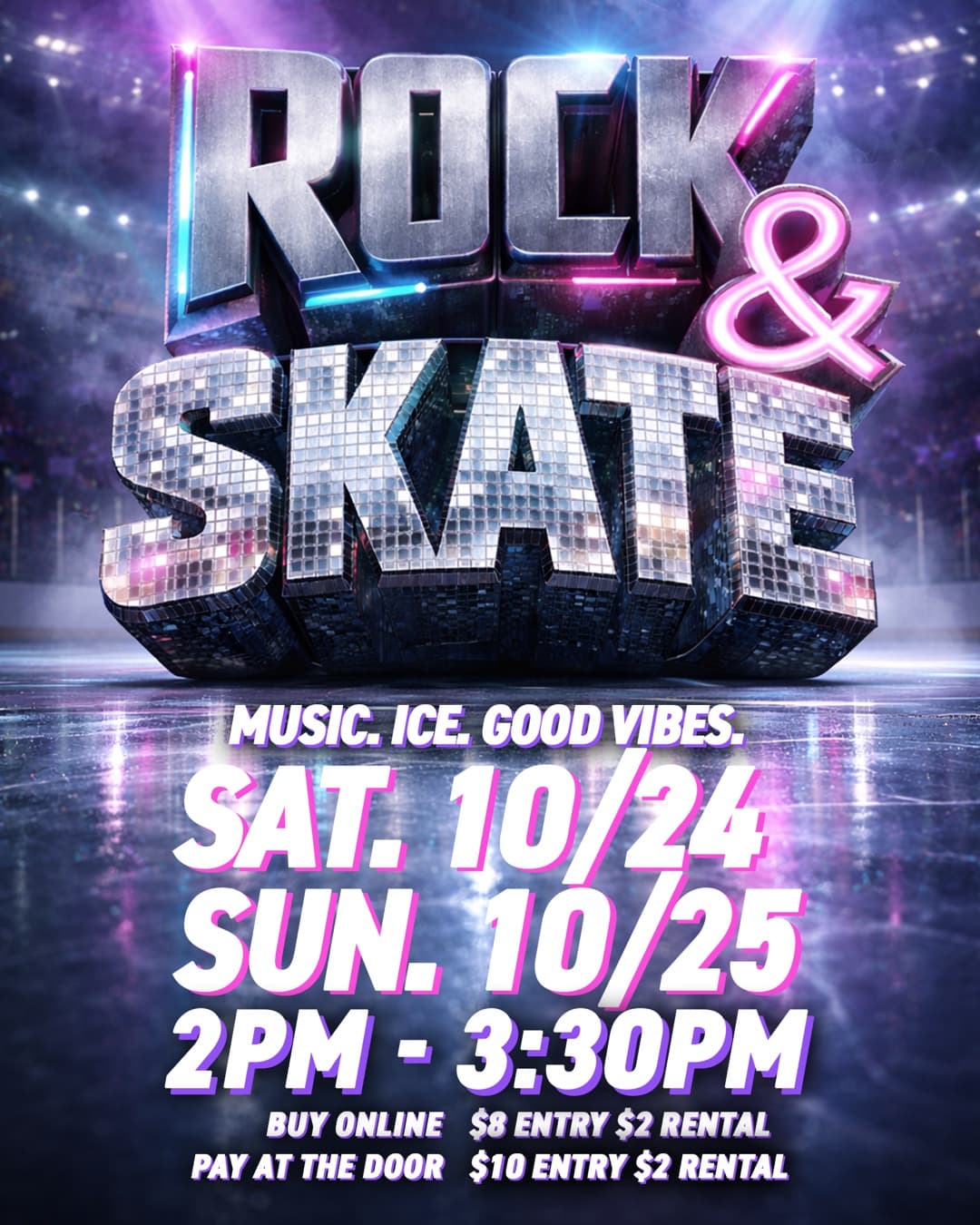 Rock & Skate at LECOM Event Center, Saturday 10/24 and Sunday 10/25, 2 to 3:30 PM