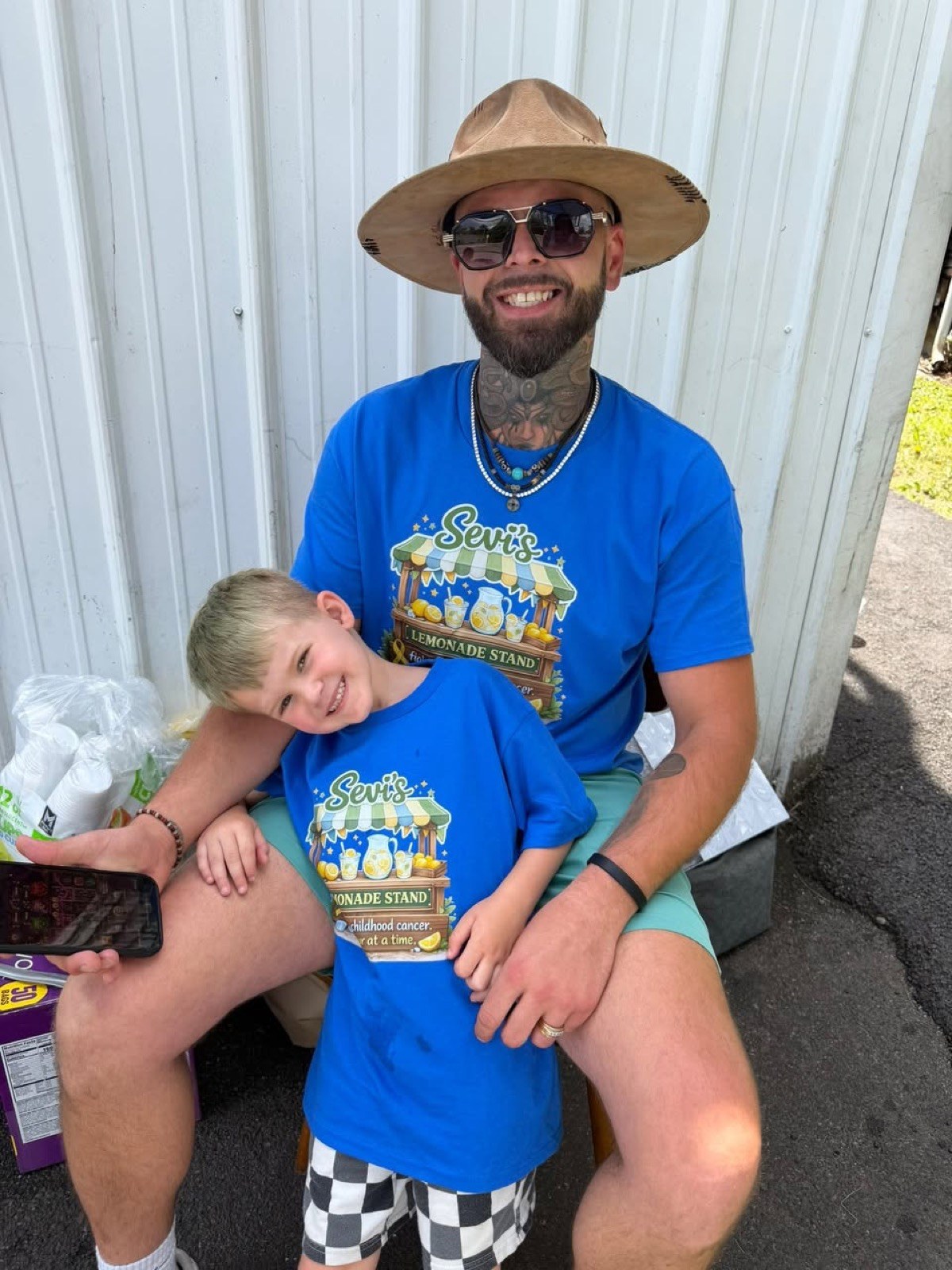 Sevi with his dad, Timothy